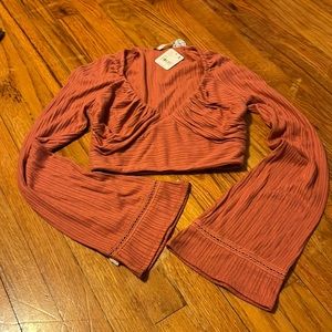Free People Crop long sleeve